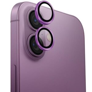 UNIQ Optix Aluminium Camera Lens Protector Apple iPhone 16 6.1" /16 Plus 6.7" grape rožinės spalvos szkło na obiektyw