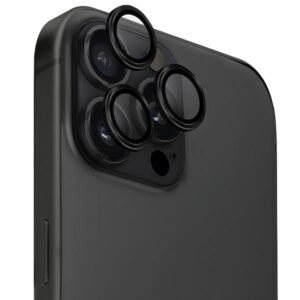 UNIQ Optix Aluminium Camera Lens Protector Apple iPhone 16 Pro 6.3" /16 Pro Max 6.9" midnight juodos spalvos szkło