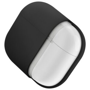 UNIQ dėklas Nexo AirPods 4 + Ear Hooks Silicone juodos spalvos - Image 5
