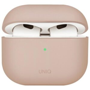 UNIQ dėklas Lino AirPods 4 Silicone rožinės spalvos blush