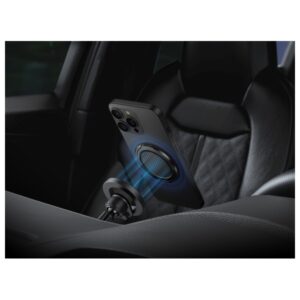 UNIQ Gripfit Premium 360 Magnetic Mount&Kickstand Magnetic Holder carbon juodos spalvos - Image 3