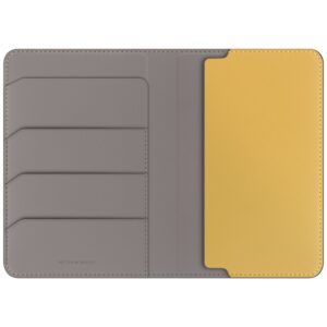 Passport Dėklas UNIQ Belmont RFID pilkos spalvos geltonos spalvos - Image 2