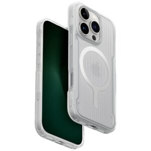 Dėklas UNIQ Combat Active Apple iPhone 16 Pro Magclick Charging lume baltos spalvos