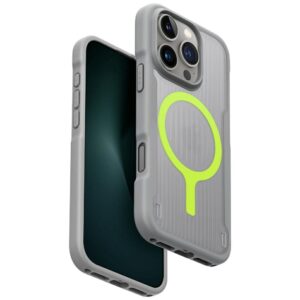 Dėklas UNIQ Combat Active Apple iPhone 16 Pro Magclick Charging pilkos spalvos