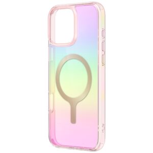 Dėklas UNIQ Iridescia Apple iPhone 16 Pro Magclick Charging rožinės spalvos prism - Image 2