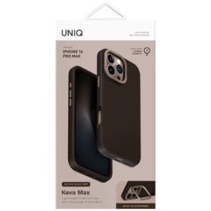 Dėklas UNIQ Keva Max Apple iPhone 16 Pro Max Magclick Charging Camera Stand rudos spalvos - Image 8