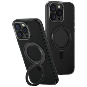 Dėklas UNIQ Swivix Apple iPhone 16 Pro Max 360 Rotating Kickstand juodos spalvos