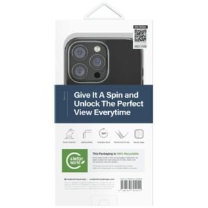 Dėklas UNIQ Swivix Apple iPhone 16 Pro Max 360 Rotating Kickstand juodos spalvos - Image 6