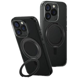 Dėklas UNIQ Swivix Apple iPhone 16 Pro 360 Rotating Kickstand juodos spalvos
