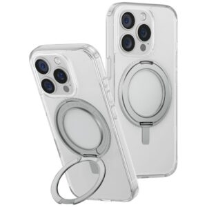 Dėklas UNIQ Swivix Apple iPhone 16 Pro 360 Rotating Kickstand skaidrus