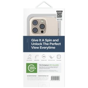 Dėklas UNIQ Swivix Apple iPhone 16 Pro 360 Rotating Kickstand gold - Image 5