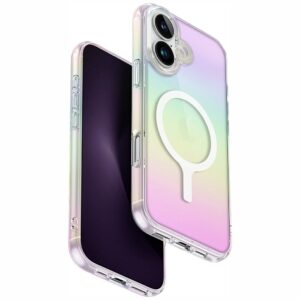 Dėklas UNIQ Iridescia Apple iPhone 16 Plus Magclick Charging holographic