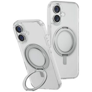 Dėklas UNIQ Swivix Apple iPhone 16 Plus 360 Rotating Kickstand skaidrus