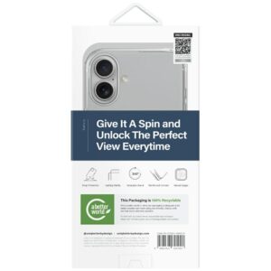 Dėklas UNIQ Swivix Apple iPhone 16 Plus 360 Rotating Kickstand skaidrus - Image 3