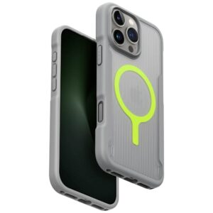 Dėklas UNIQ Combat Active Apple iPhone 16 Pro Max Magclick Charging pilkos spalvos