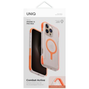 Dėklas UNIQ Combat Active Apple iPhone 16 Pro Max Magclick Charging orange - Image 5