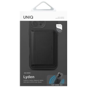 Magnetic RFID wallet UNIQ Lyden DS stand phone juodos spalvos - Image 4