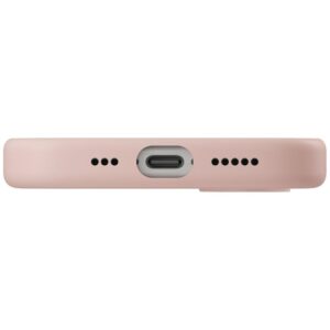Dėklas UNIQ Lino Apple iPhone 16e / 17e (2025) Magclick Charging rožinės spalvos - Image 3