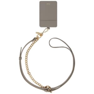 Universal 3-in-1 phone lanyard UNIQ Coehl Caryne with card wallet pebble