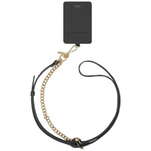 Universal 3-in-1 phone lanyard UNIQ Coehl Caryne with card wallet ebony