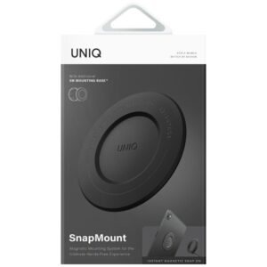 Magnetic holder UNIQ SnapMount self-adhesive juodos spalvos - Image 6