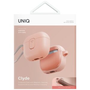 Dėklas UNIQ Clyde skirtas AirPods 4 Lock Dėklas rožinės spalvos - Image 5
