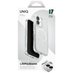 UNIQ LifePro Xtreme Dėklas Apple iPhone 17 Magclick Charging skaidrus/Glitter - Image 6