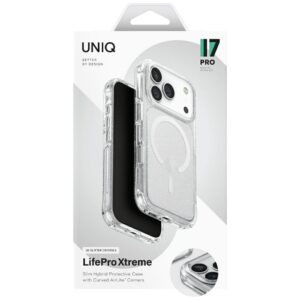 UNIQ LifePro Xtreme Dėklas Apple iPhone 17 Pro Magclick Charging skaidrus/Glitter - Image 6