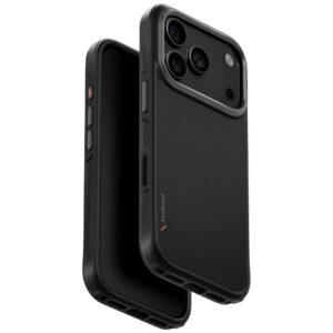 UNIQ Keva Dėklas iPhone 17 Pro Magclick Charging juodos spalvos