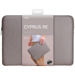 Laptop Sleeve UNIQ Cyprus Ridge Edition 16" waterproof neoprene pilkos spalvos - Image 7