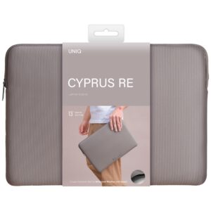 Laptop Sleeve UNIQ Cyprus Ridge Edition 14" waterproof neoprene pilkos spalvos - Image 7