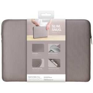Laptop Sleeve UNIQ Cyprus Ridge Edition 14" waterproof neoprene pilkos spalvos - Image 8
