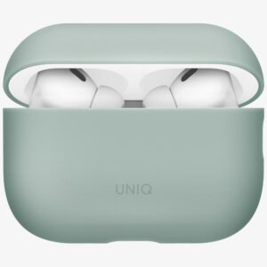 Dėklas UNIQ Lino skirtas AirPods Pro 3 gen Silicone žalios spalvos - Image 3