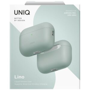Dėklas UNIQ Lino skirtas AirPods Pro 3 gen Silicone žalios spalvos - Image 6