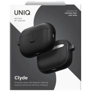 Dėklas UNIQ Clyde skirtas AirPods Pro 3 gen juodos spalvos-pilkos spalvos - Image 6
