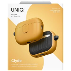 Dėklas UNIQ Clyde skirtas AirPods Pro 3 gen geltonos spalvos-pilkos spalvos - Image 6
