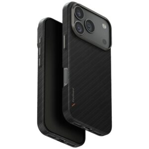 Dėklas UNIQ Keva EDGE Apple iPhone 17 Pro Magclick Charging juodos spalvos