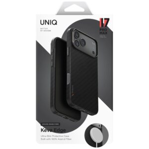Dėklas UNIQ Keva EDGE Apple iPhone 17 Pro Max Magclick Charging juodos spalvos - Image 6