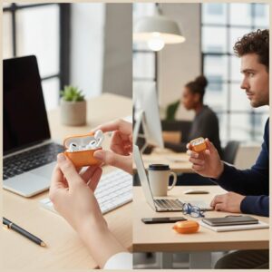 Dėklas UNIQ Veren skirtas AirPods Pro 3 oranžinės spalvos - Image 3