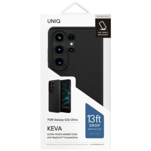 Dėklas UNIQ Keva Samsung Galaxy S26 Ultra Magclick Charging juodos spalvos - Image 3
