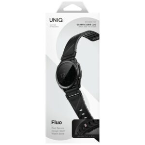 UNIQ Fluo x Smart-Fit apyrankė for Garmin 22mm juodos spalvos - Image 6