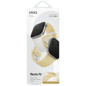 UNIQ watch band Revix IV Premium Apple Watch 42/41/40mm Edition Reversible Magnetic baltos spalvos-yellow - Image 6