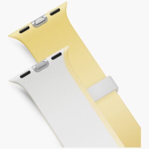UNIQ watch band Revix IV Premium Apple Watch 42/41/40mm Edition Reversible Magnetic baltos spalvos-yellow - Image 3