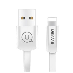 USAMS U2 Flat Kabelis Lightning 1.2m white SJ199IP02 iPhone 5/6/7/8/X (US-SJ199) - Image 1