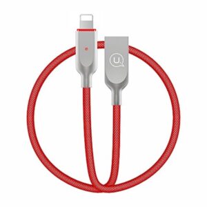 USAMS Power-off U-Sun Lightning Kabelis red 1.9m IPYSUSB203 (US-SJ170) - Image 1