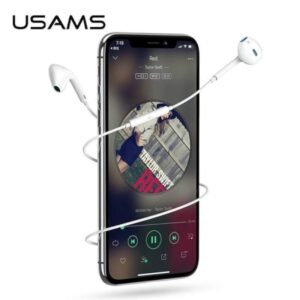 USAMS Stereo Ausinės EP-22 baltos spalvos HSEP2201 3.5mm jack - Image 2