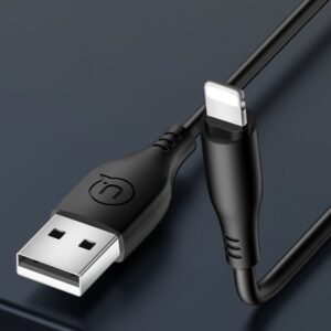 USAMS U18 Lightning 2A Fast Charge Kabelis 1m juodos spalvos SJ266USB01 (US-SJ266) - Image 2