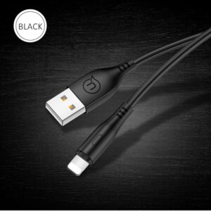 USAMS U18 Lightning 2A Fast Charge Kabelis 1m juodos spalvos SJ266USB01 (US-SJ266) - Image 7
