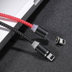 USAMS U-Sure Magnetic Lightning Kabelis 1m 2.1A Braided red SJ292USB02 (US-SJ292) - Image 3