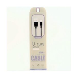 USAMS U-Turn USB-C Kabelis 1m juodos spalvos 2A TCUSBXD01 (US-SJ099) - Image 3